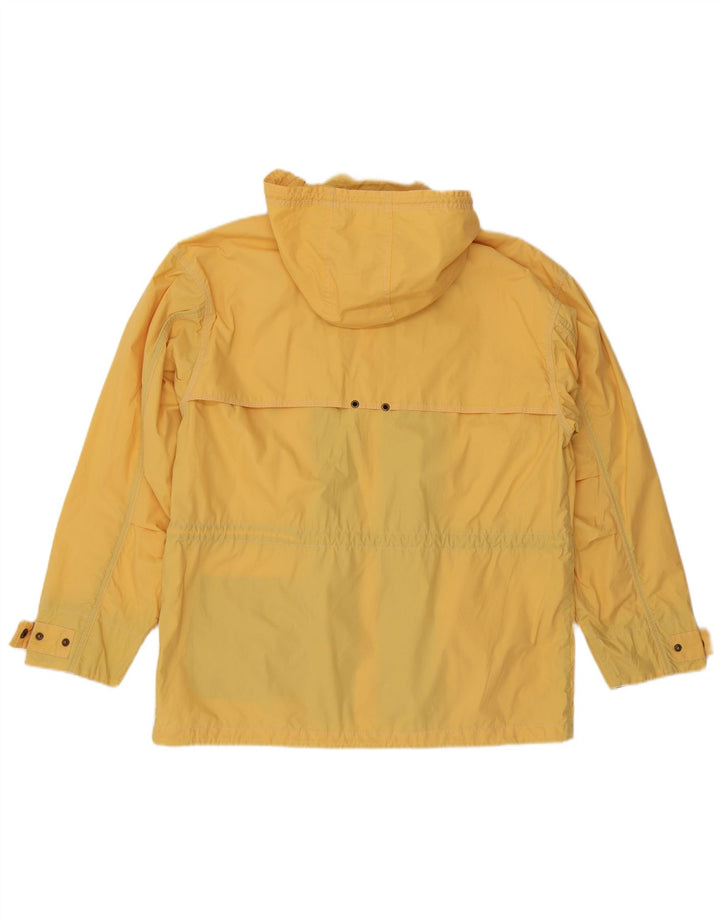 Vintage Herre Hooded Utility Jacket UK 38 Medium Yellow Polyester