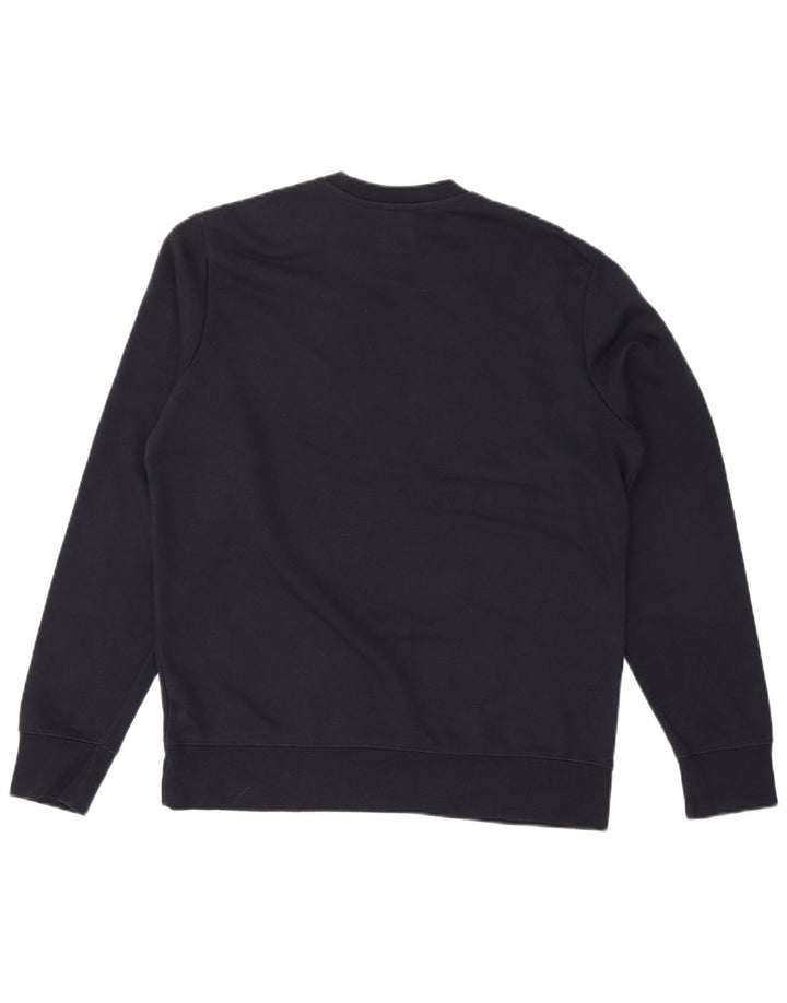 CHAMPION Mens Graphic Sweatshirt Jumper Medium Navy Blue Cotton