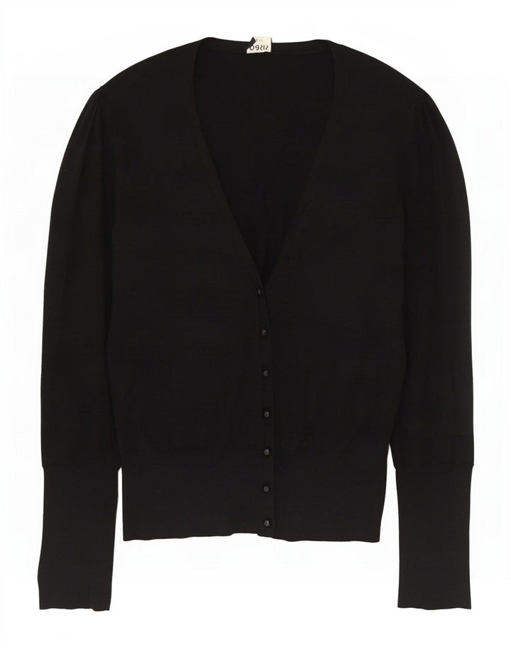 Oasis Dame Cardigan Sweater UK 14 Medium Sort Bomuld