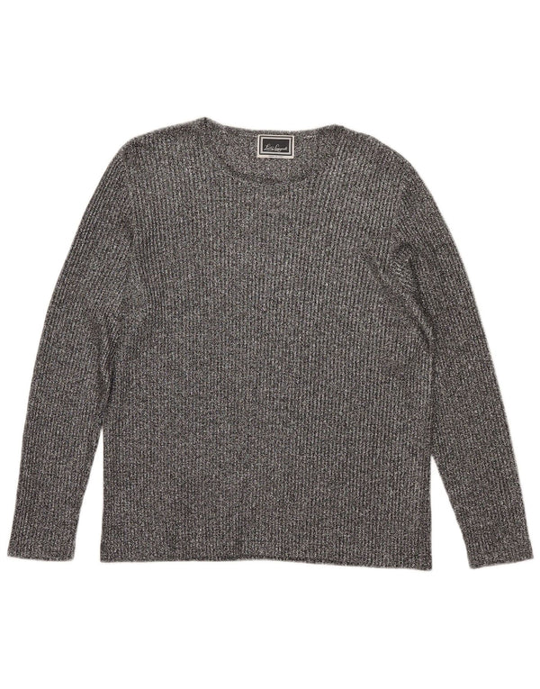 Luisa Spagnoli Top para mujer de manga larga UK 42 Gris medio moteado