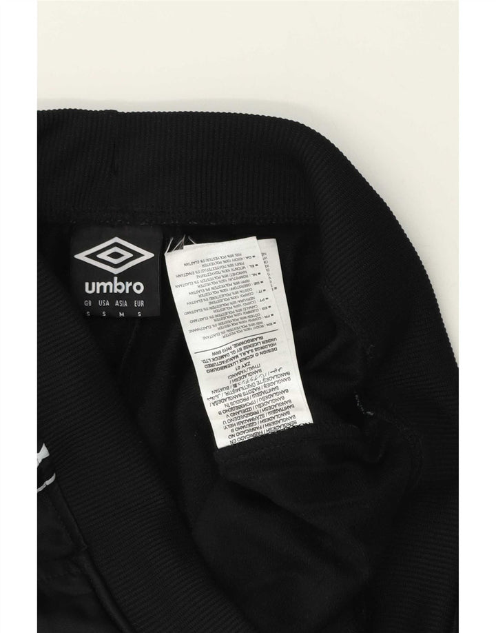 Umbro Mens Graphic Tracksuit Trousers Joggers Small Black Polyester