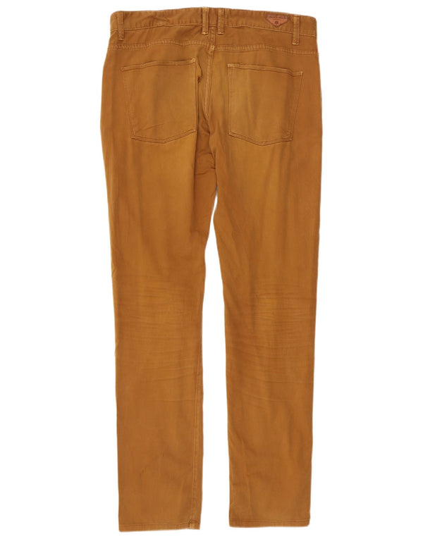 Zara Mens Slim Casual Pantalones EU 46 XL W36 L34 Marrón Algodón