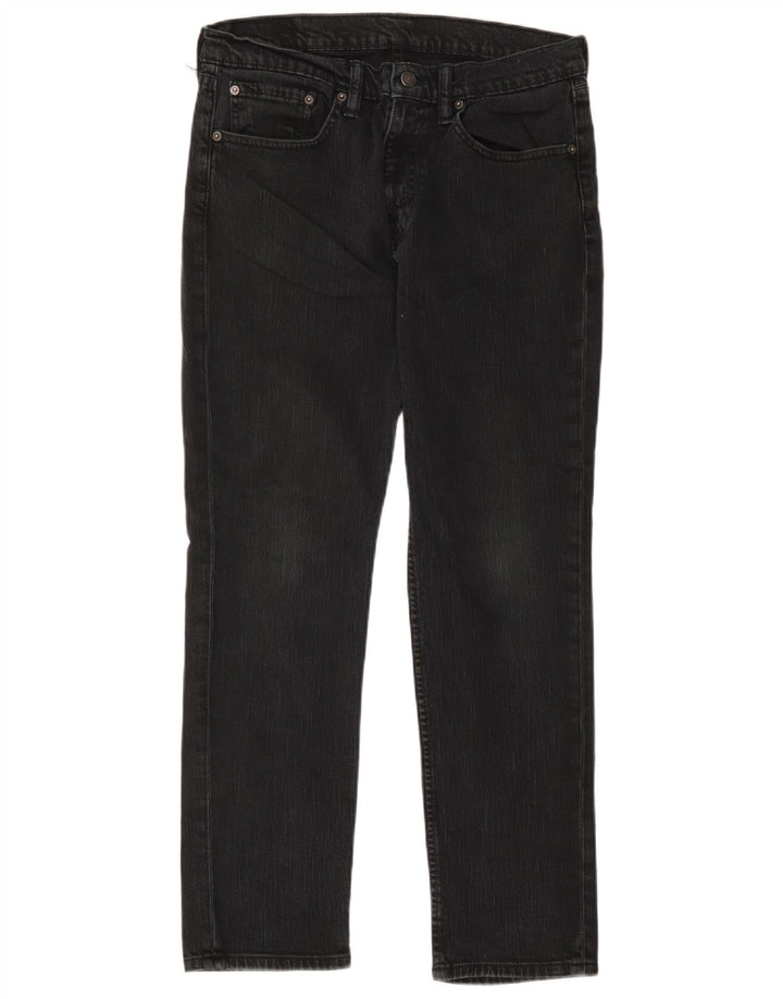 Calça jeans reta masculina Levi's W34 L30 algodão preto
