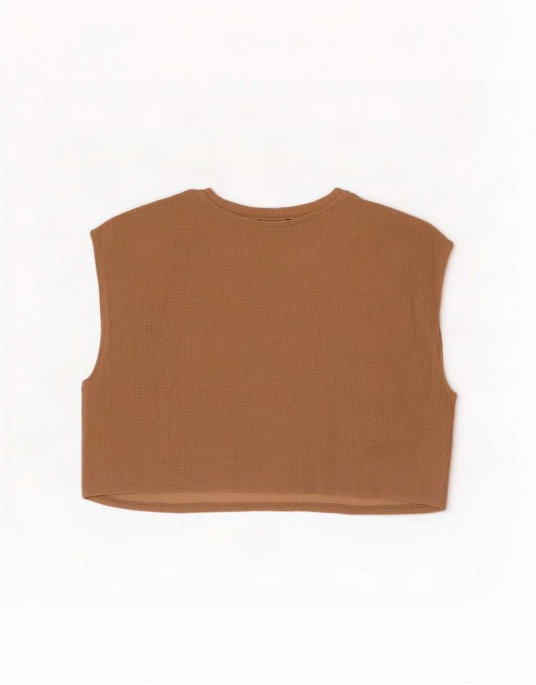 Zara Damen Crop Ärmelloses, übergroßes Blusenoberteil, UK 10, Small Beige