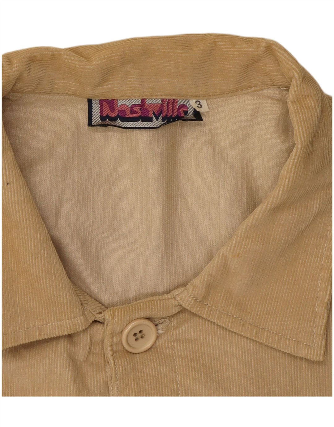 NASHVILLE Mens Corduroy Jacket UK 36 Small Beige