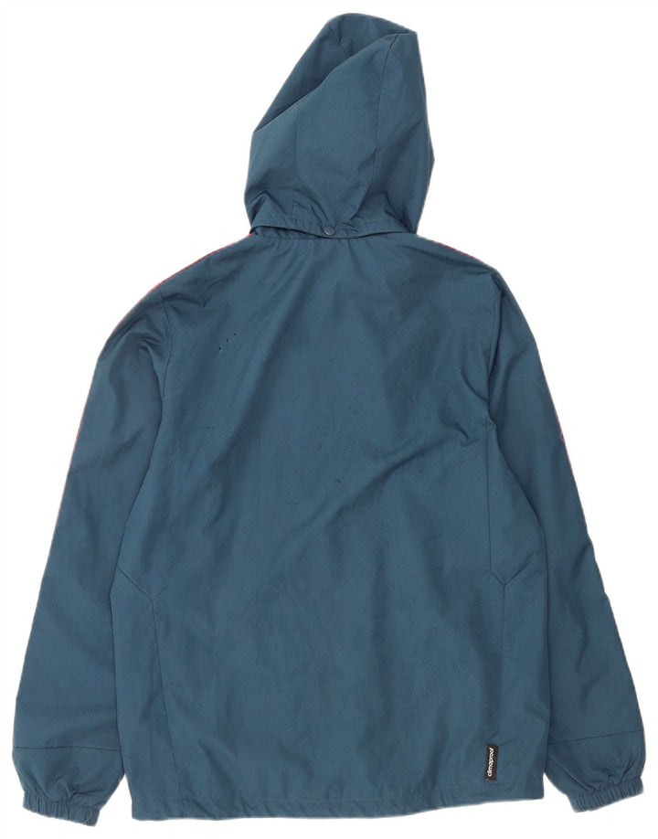 ADIDAS Boys Munster Rugby Hooded Rain Jacket 13-14 Years Blue Polyester
