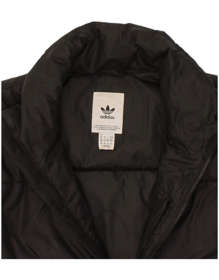 ADIDAS Womens Loose Fit Padded Jacket UK 10 Small  Black Polyester Vintage Adidas and Second-Hand Adidas from Messina Hembry 