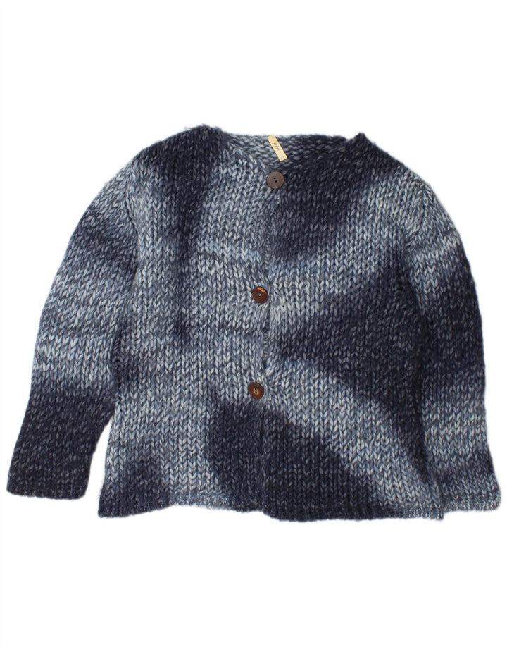 Bottega Womens Cardigan Sweater UK 16 Large Navy Blue Wool