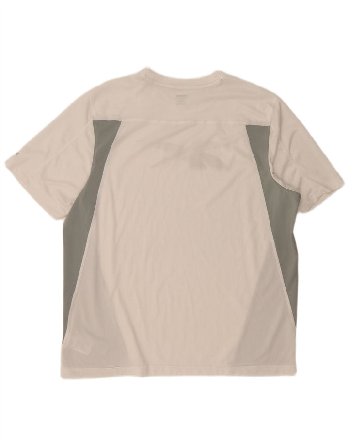 Reebok Mens Graphic T-Shirt Top XL White Colourblock Polyester