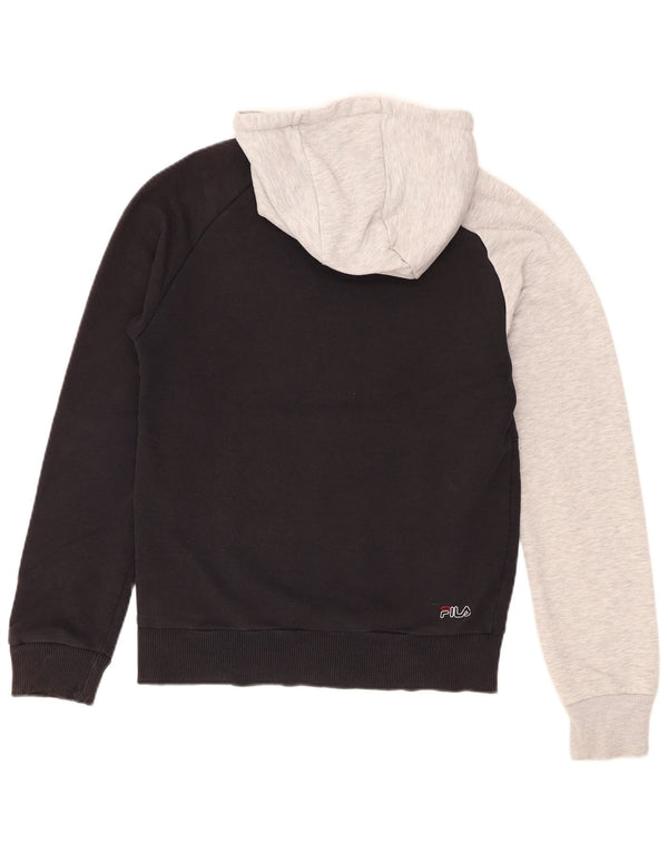 Fila Mens Graphic Regular Fit Hoodie Jumper XS Preto Colourblock Algodão