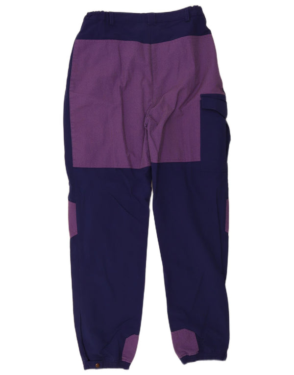 Vintage Damen Cargohose EU 42 Groß W31 L31 Marineblau Farbblock