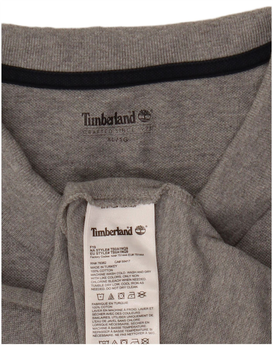 Timberland Mens Polo Shirt XL Grey Cotton