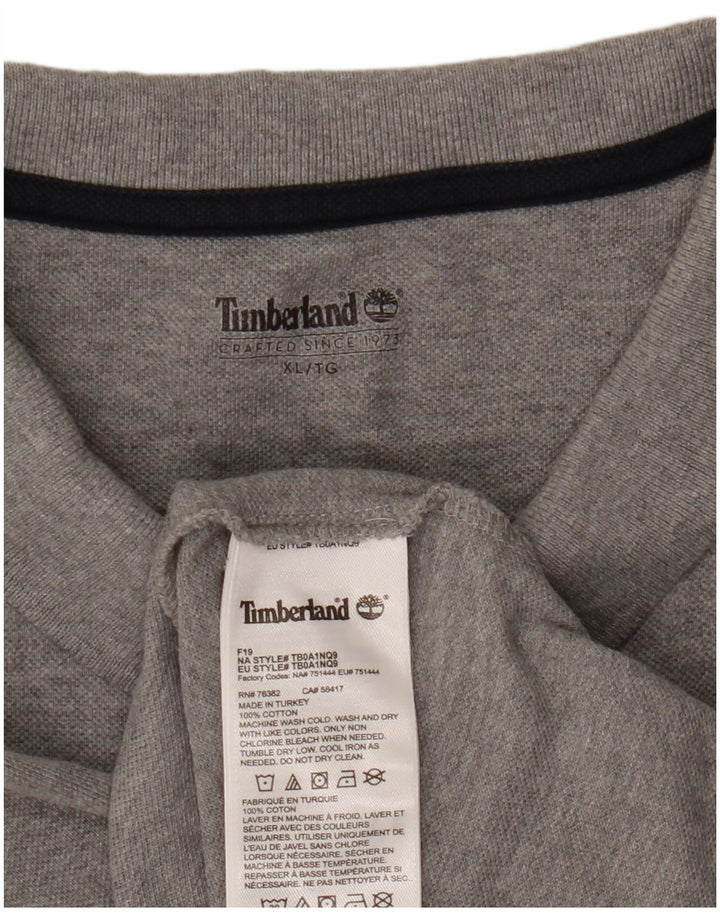 Timberland Mens Polo Shirt XL Grey Cotton