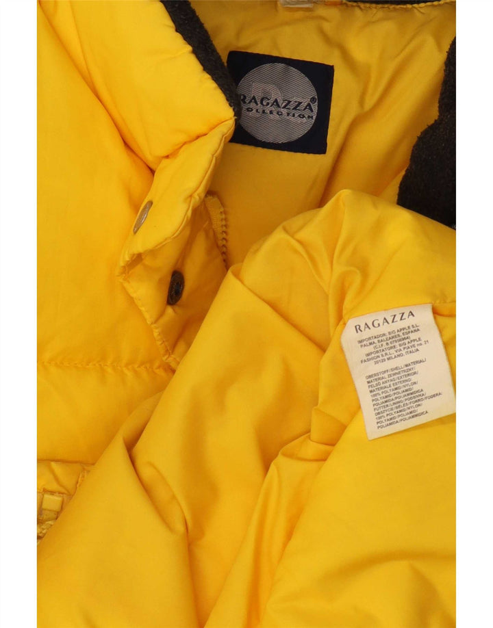 Ragazza Womens Padded Jacket UK 14 Large Yellow Polyamide