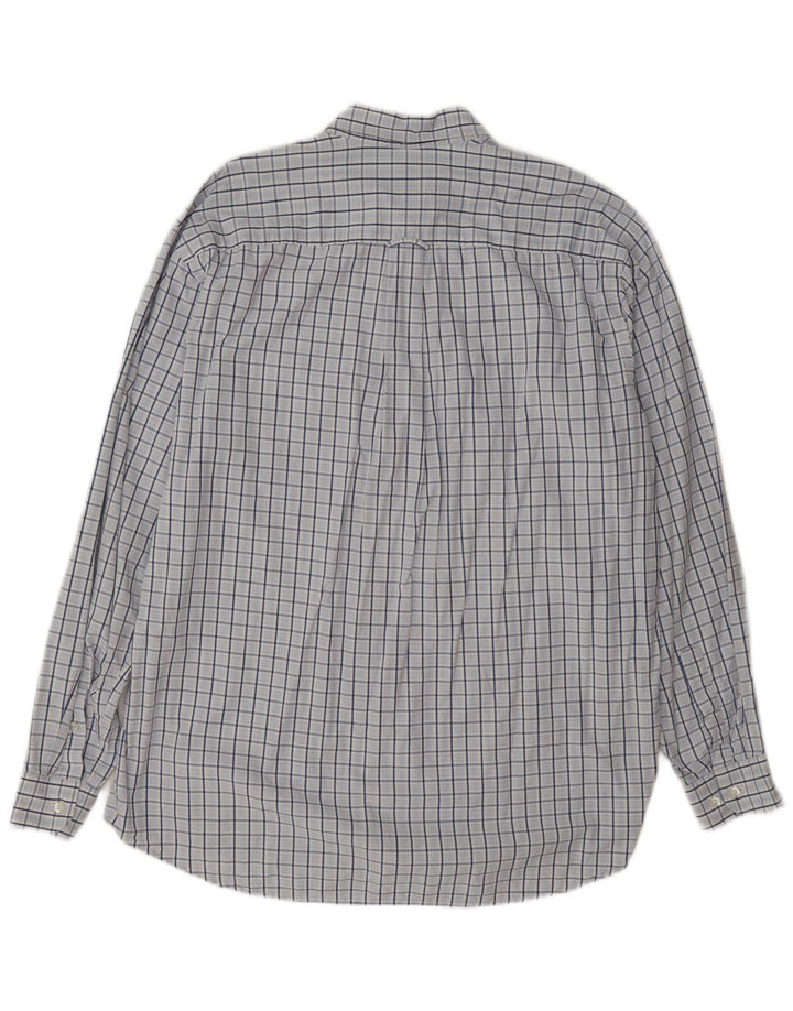 Camisa Lacoste Hombre Talla 42 Cuadro Azul Grande