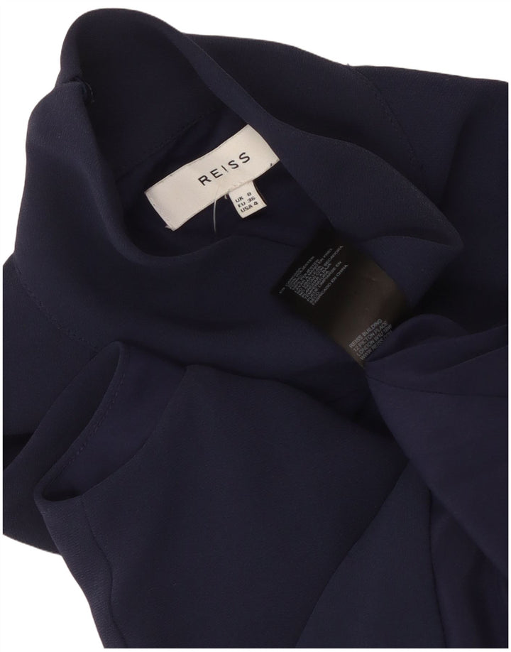 Reiss Dame Ærmeløs Playsuit UK 8 Small Navy Blue Polyester