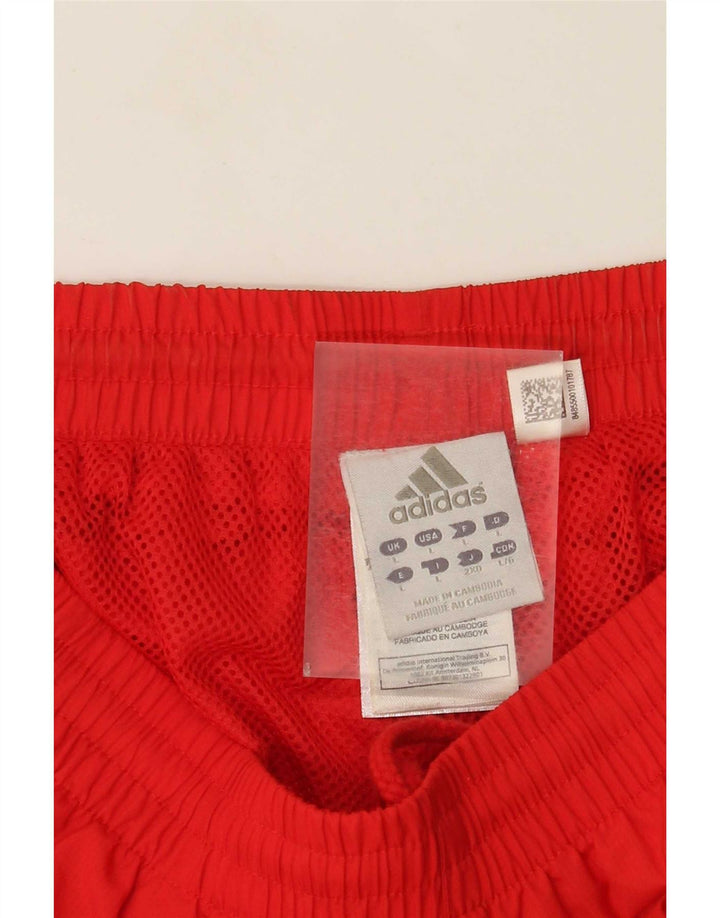 Pantaloncini sportivi Adidas Bermuda Cargo da uomo, grandi, in nylon rosso