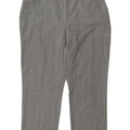 Marks & Spencer Womens Cropped Trousers UK 14 Large W34 L24 Grey Polyester