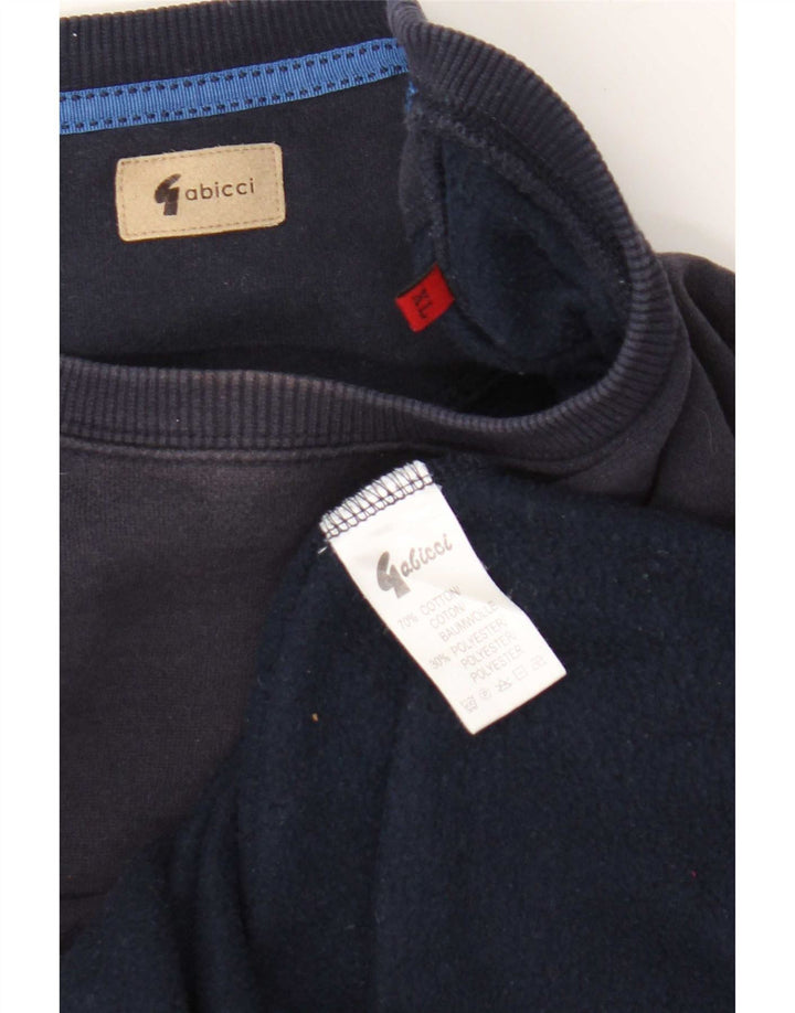 Gabicci Mens Sweatshirt Jumper XL Navy Blue Cotton