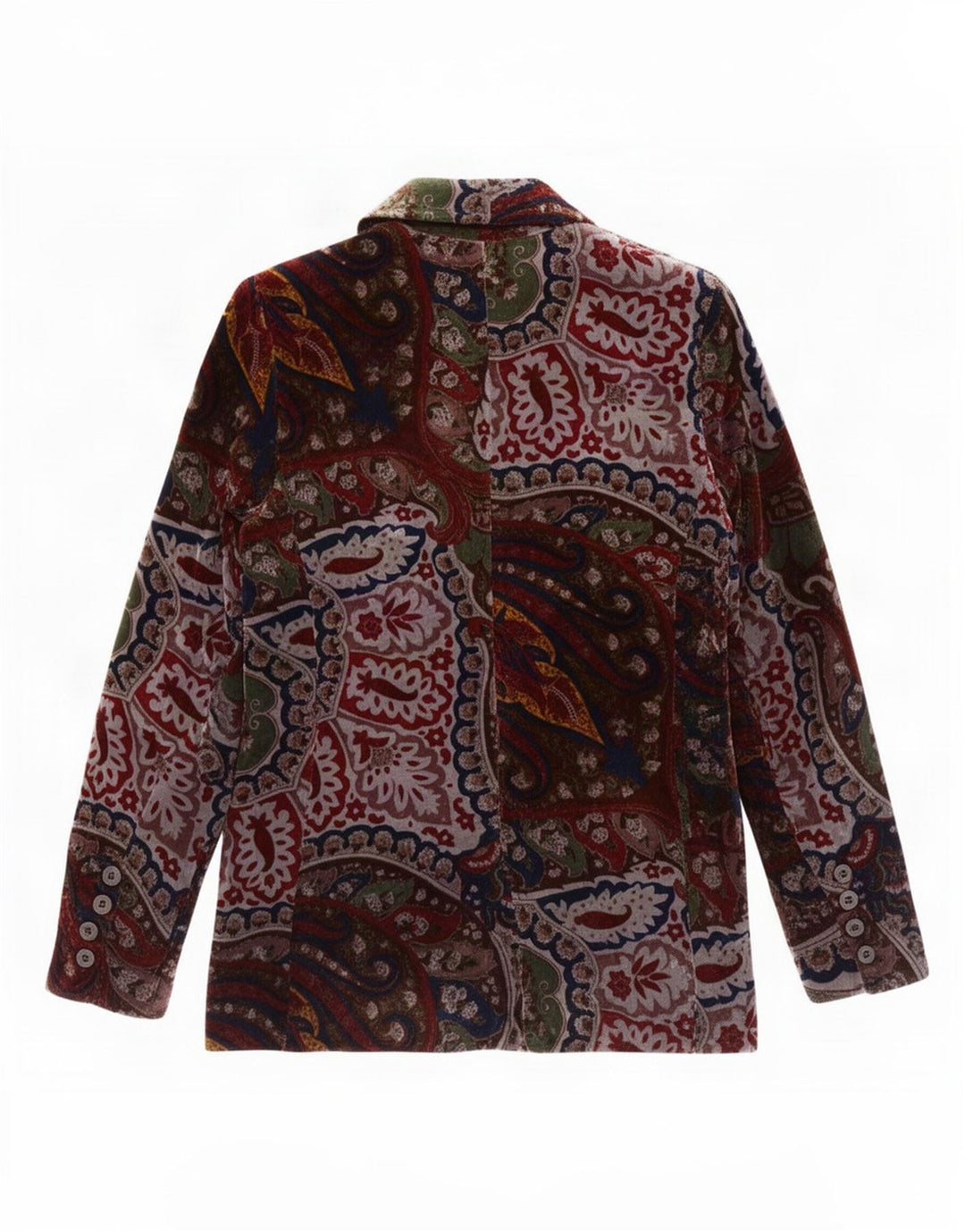 Blazer pentru femei Zara cu 1 nasture UK14 Medium Multicolor Paisley