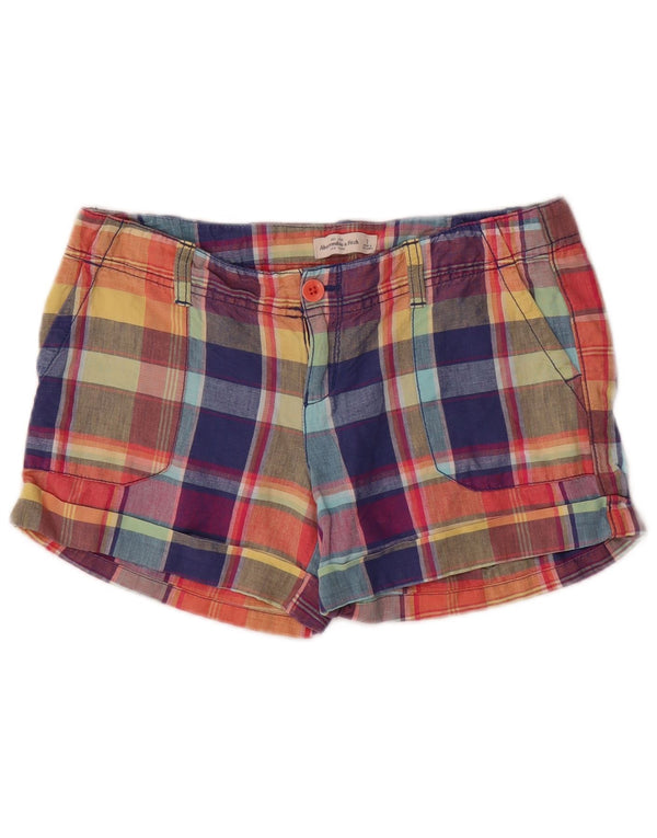 Abercrombie & Fitch Chino Shorts til kvinder US 2 XS W30 flerfarvet tern
