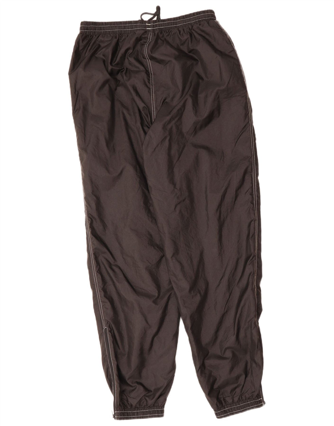 VINTAGE Mens Tracksuit Trousers Joggers Large  Black Polyester