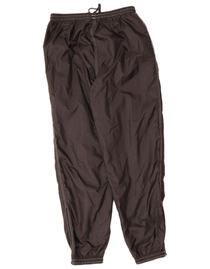 VINTAGE Mens Tracksuit Trousers Joggers Large  Black Polyester
