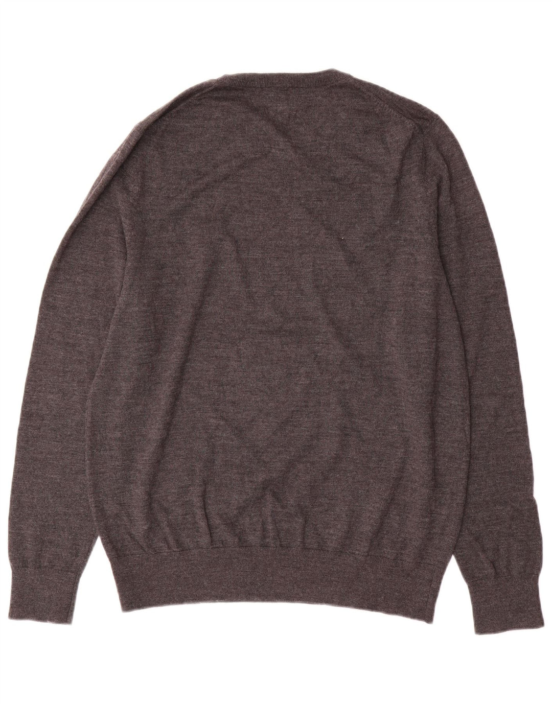 John Lewis Mens Crew Neck Jumper Sweater Large Grey Merino Wool