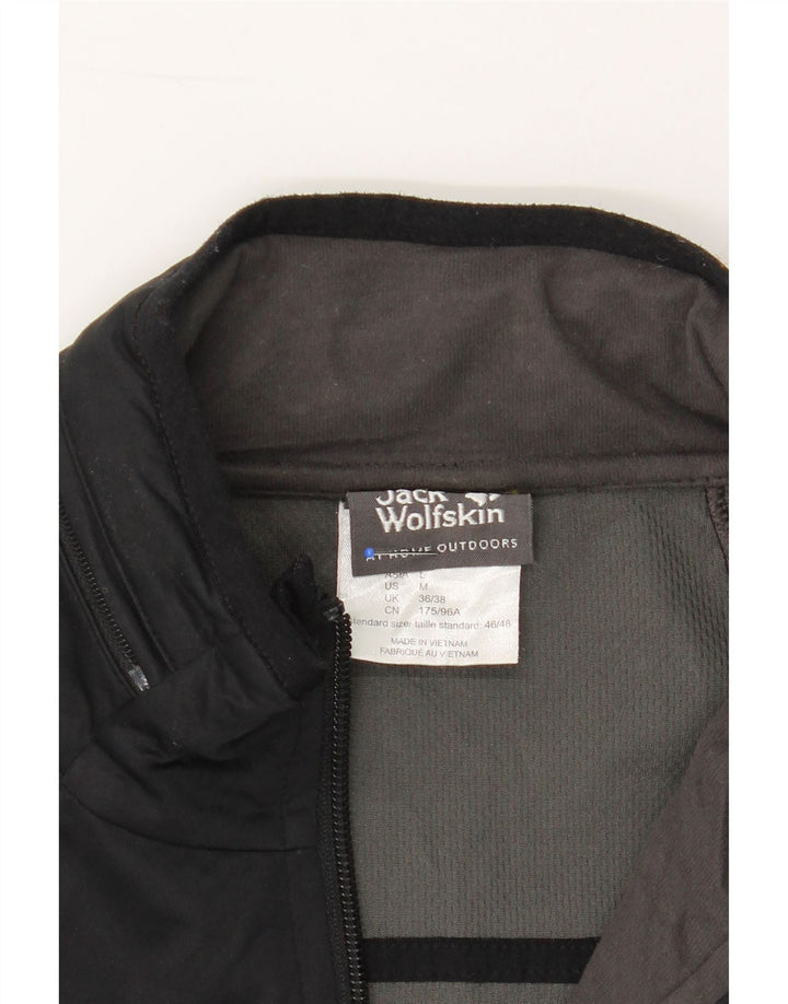 JACK WOLFSKIN Mens Tracksuit Top Jacket UK 36/38 Medium Black Polyester Vintage Jack Wolfskin and Second-Hand Jack Wolfskin from Messina Hembry 