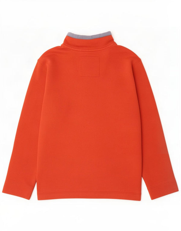 Weird Fish Sweat-shirt à col zippé pour homme en polyester orange Taille L