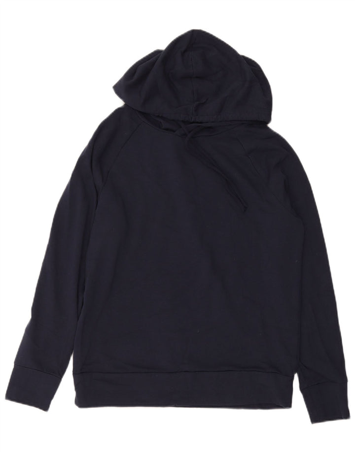 EDDIE BAUER Womens Hoodie Jumper UK 10 Small Navy Blue Polyester