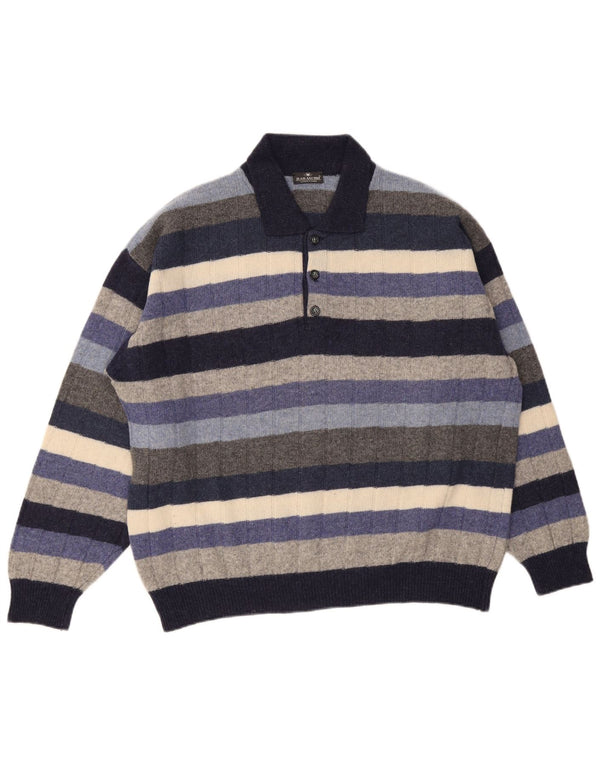Il Granchio Herre Polo Neck Jumper Sweater 2XL Flerfarvet Stribet