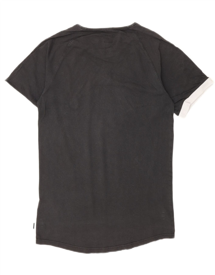 ADIDAS Mens Graphic T-Shirt Top Small Black Cotton