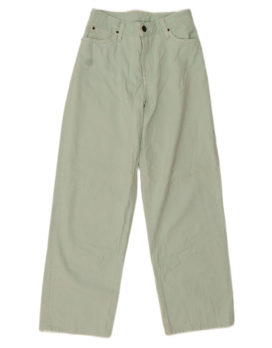 Lee Womens Wide Leg Jeans W28 L29 Green Cotton