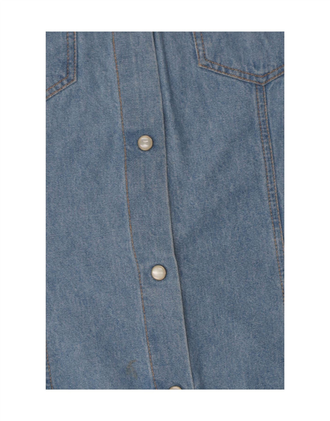 And Womens Sleeveless Denim Shirt IT 46 Large Blue Cotton