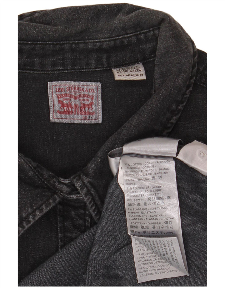 Levi's Womens Denim Shirt UK 20 2XL Black Cotton