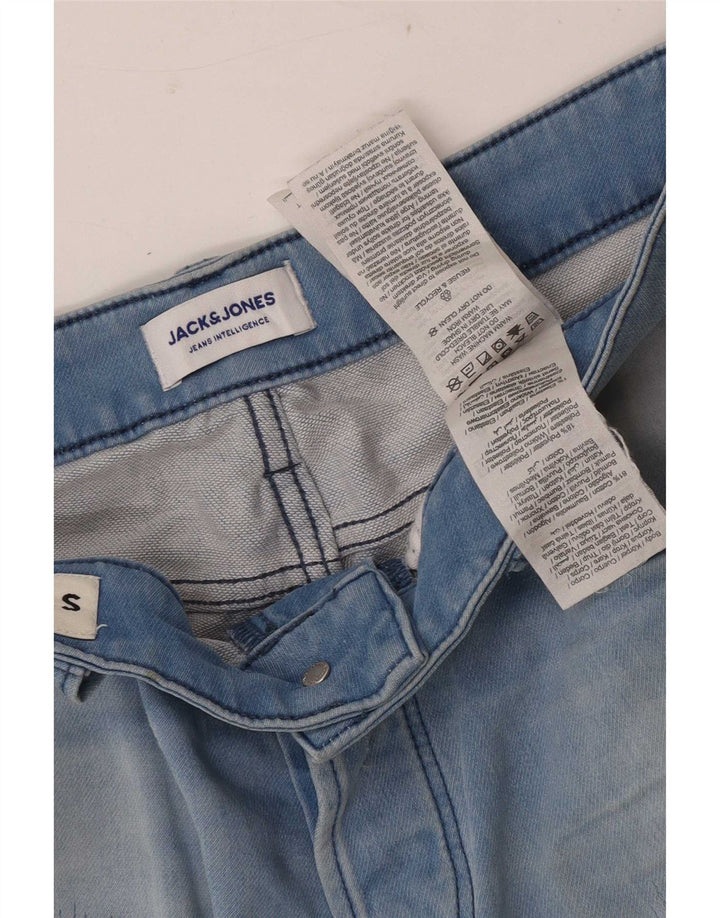 Jack & Jones Мужские джинсовые шорты с потертостями, маленькие W29, синие, хлопок