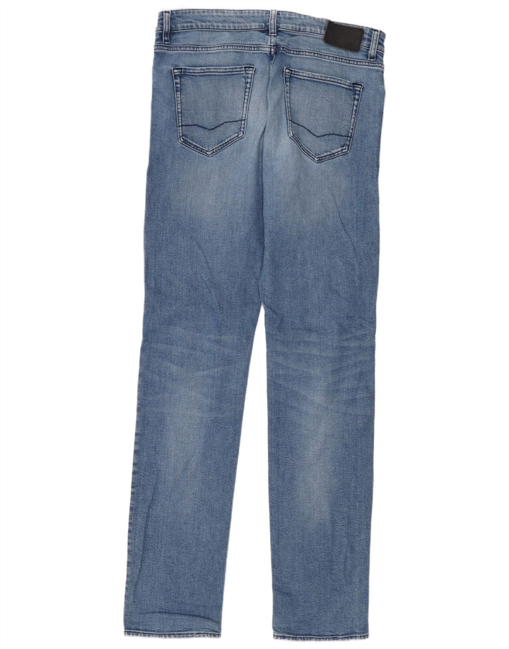Hugo Boss Mens Slim Jeans W34 L36 Blue Cotton