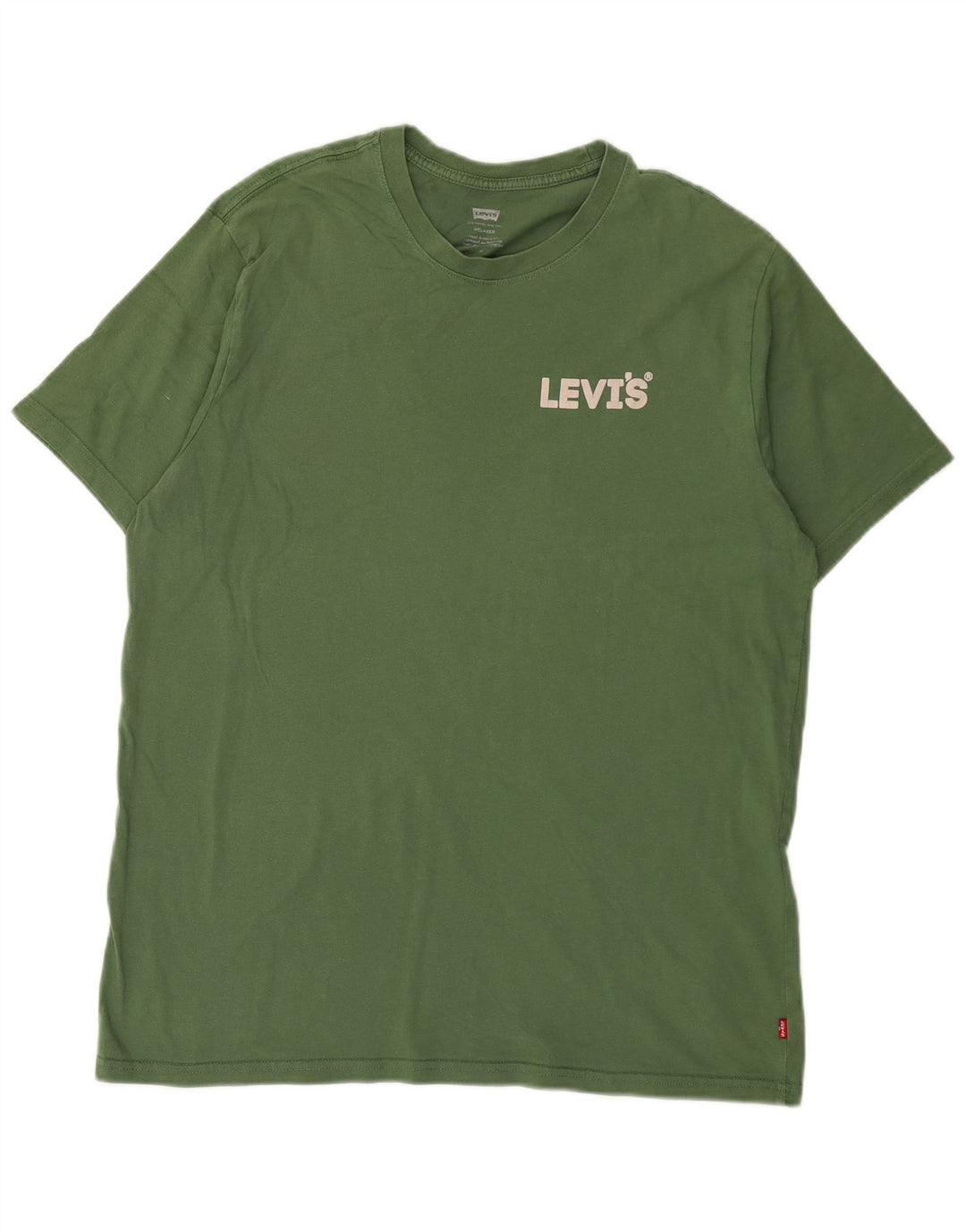Levi's Herre afslappet T-shirt top mellemgrøn bomuld