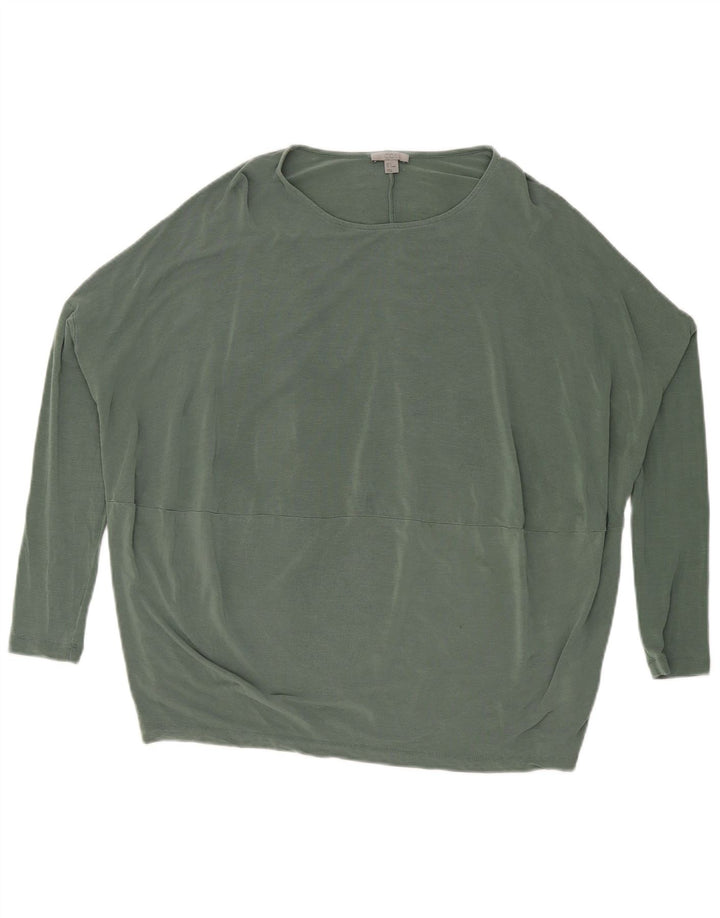 Cos Top oversize da donna a maniche lunghe UK 10 Small Green Lyocell