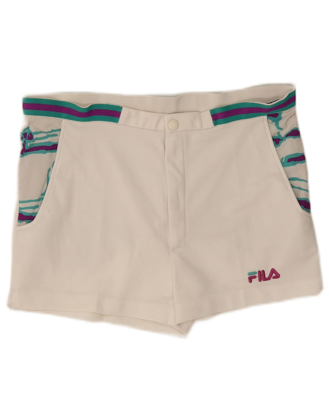 Fila Herre Chino Shorts IT 48 Medium W33 Hvidstribet