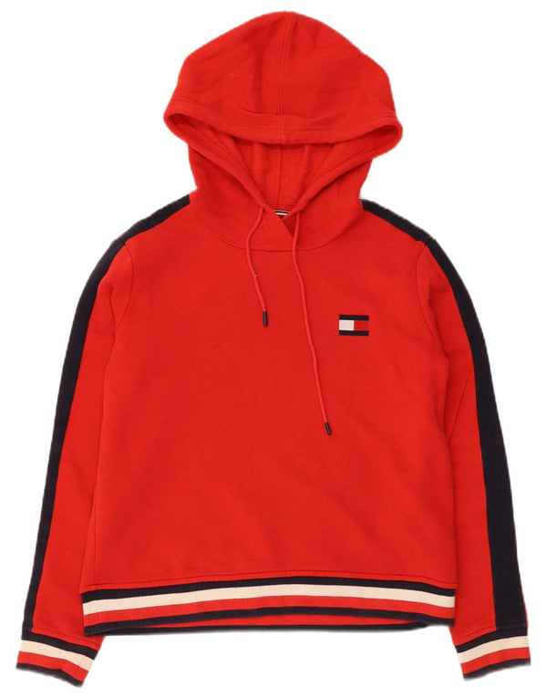 Damska bluza z kapturem Tommy Hilfiger o swobodnym kroju UK 6 XS w kolorze czerwonym