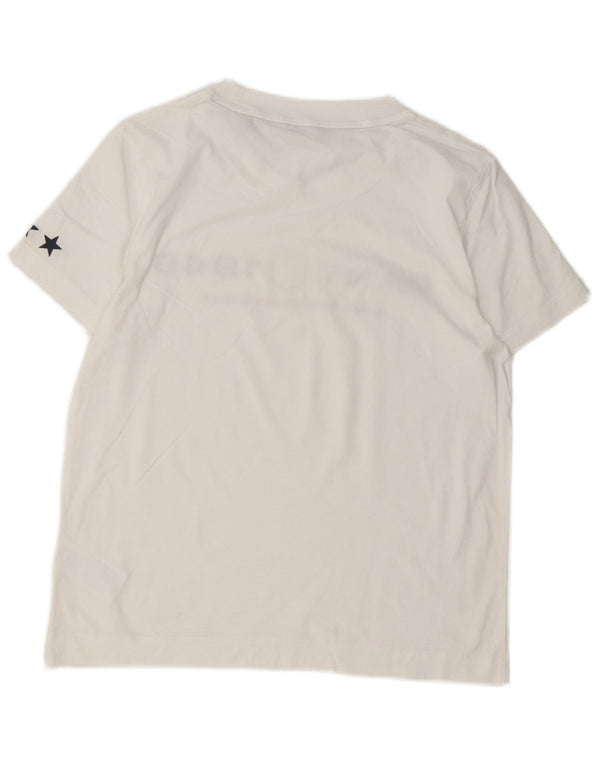 Gant Camiseta gráfica para mujer Top UK 12 Medium White Cotton
