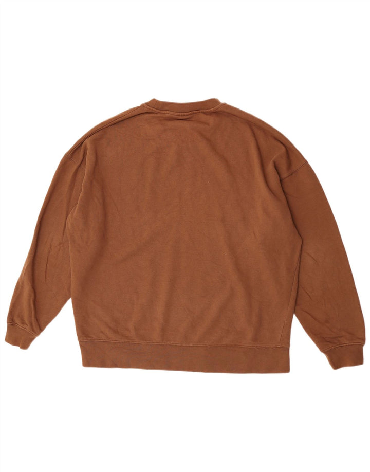 Zara Herre Oversized Sweatshirt Jumper Stor brun bomuld