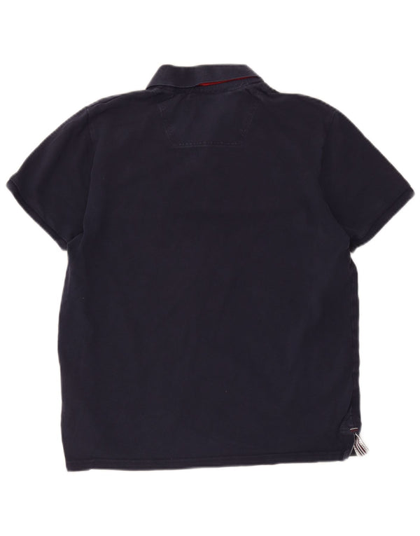 Joules Mens Slim Fit Polo Shirt Medium Navy Blue Cotton