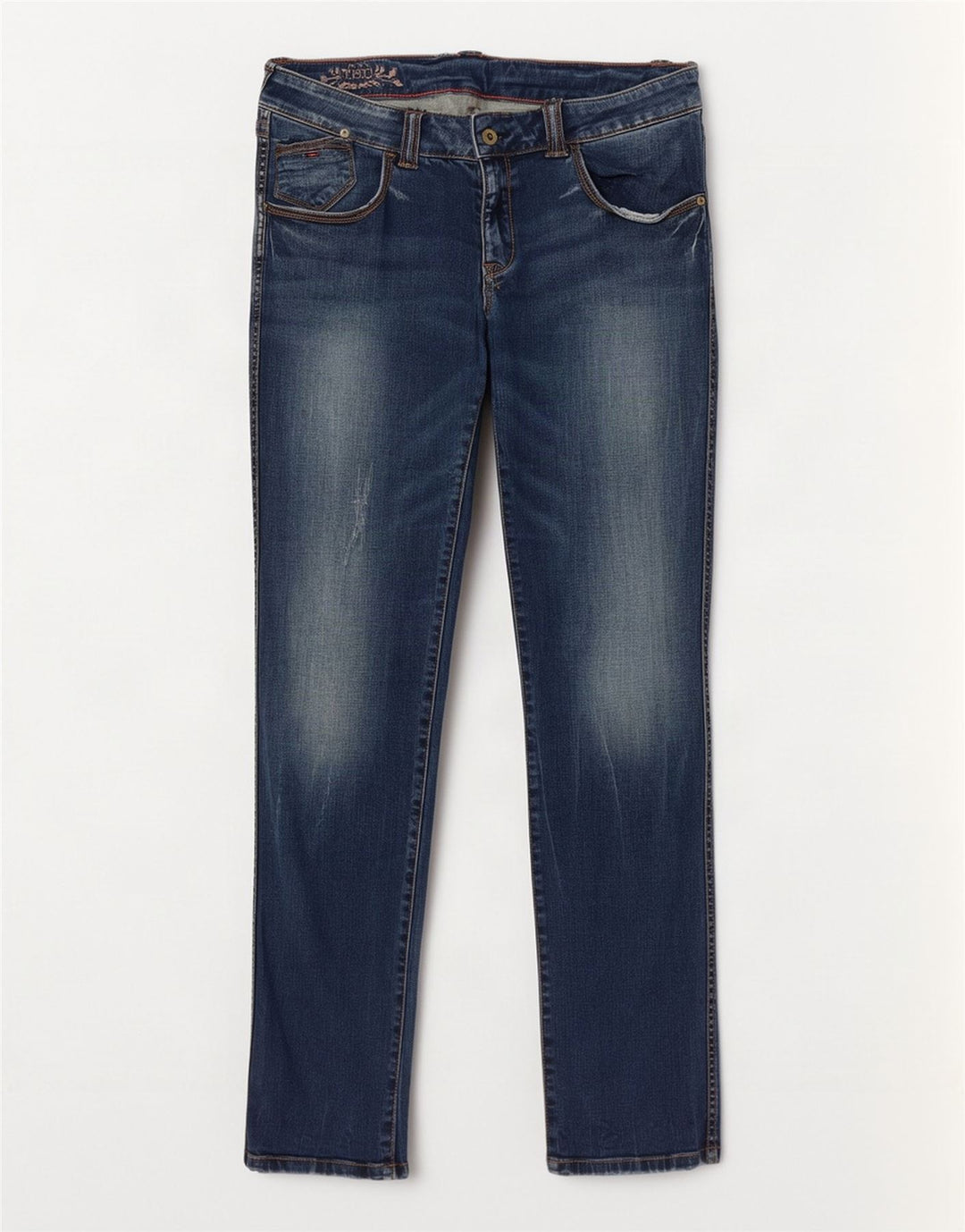 Tommy Hilfiger Womens Slim Jeans W32 L32 Navy Blue Cotton