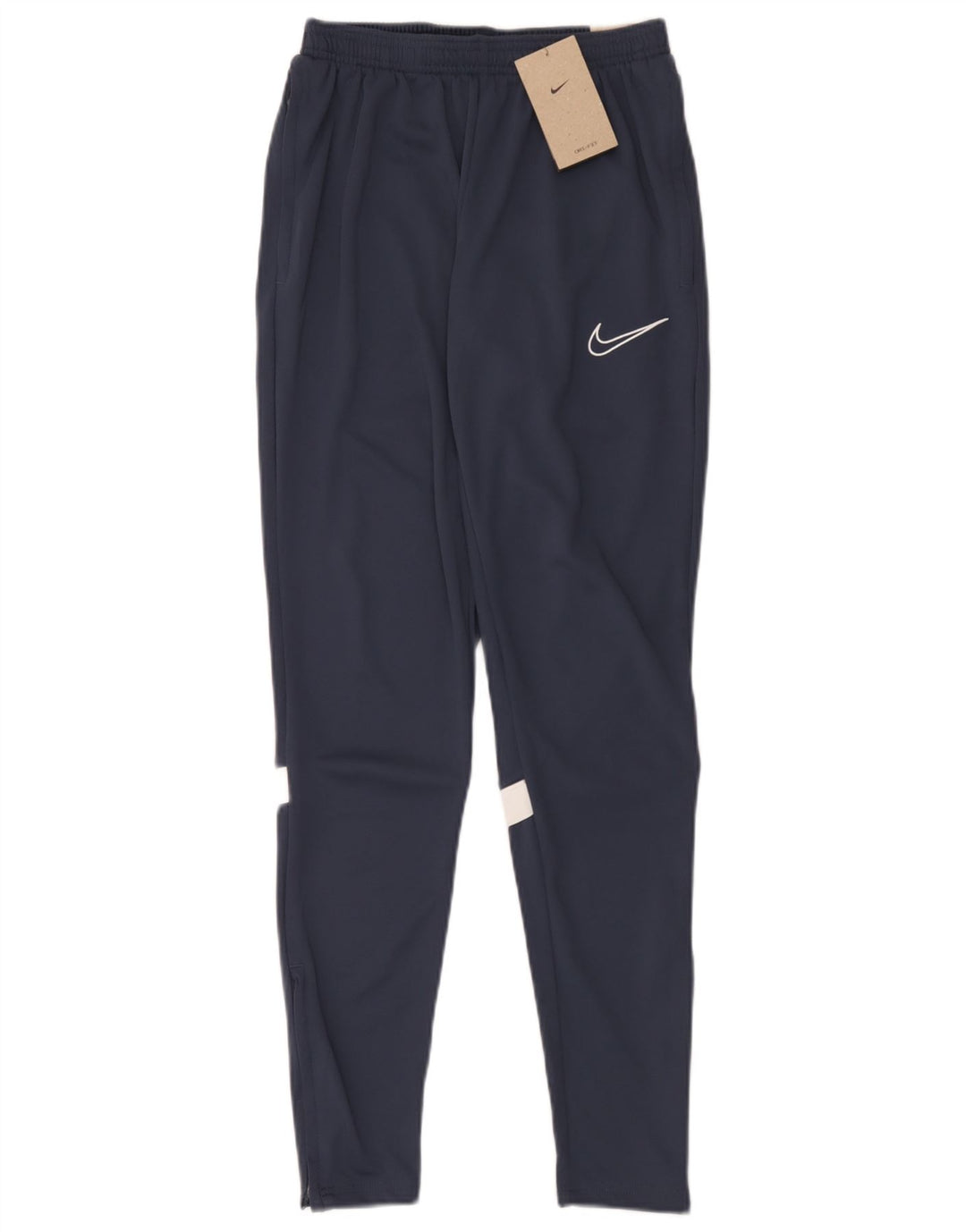 Nike Mens Dri Fit Tracksuit Trousers Small  Navy Blue Colourblock Polyester