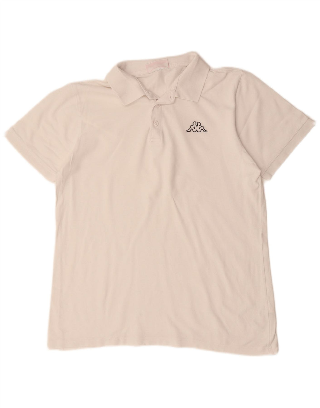 KAPPA Mens Polo Shirt Large White Cotton
