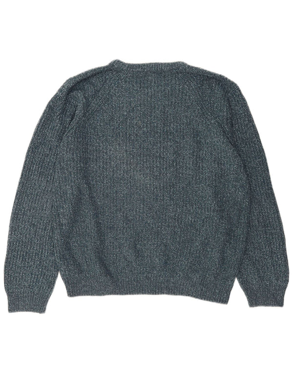 Ανδρικό πουλόβερ Marks & Spencer Boat Neck Jumper XL Blue Acrylic