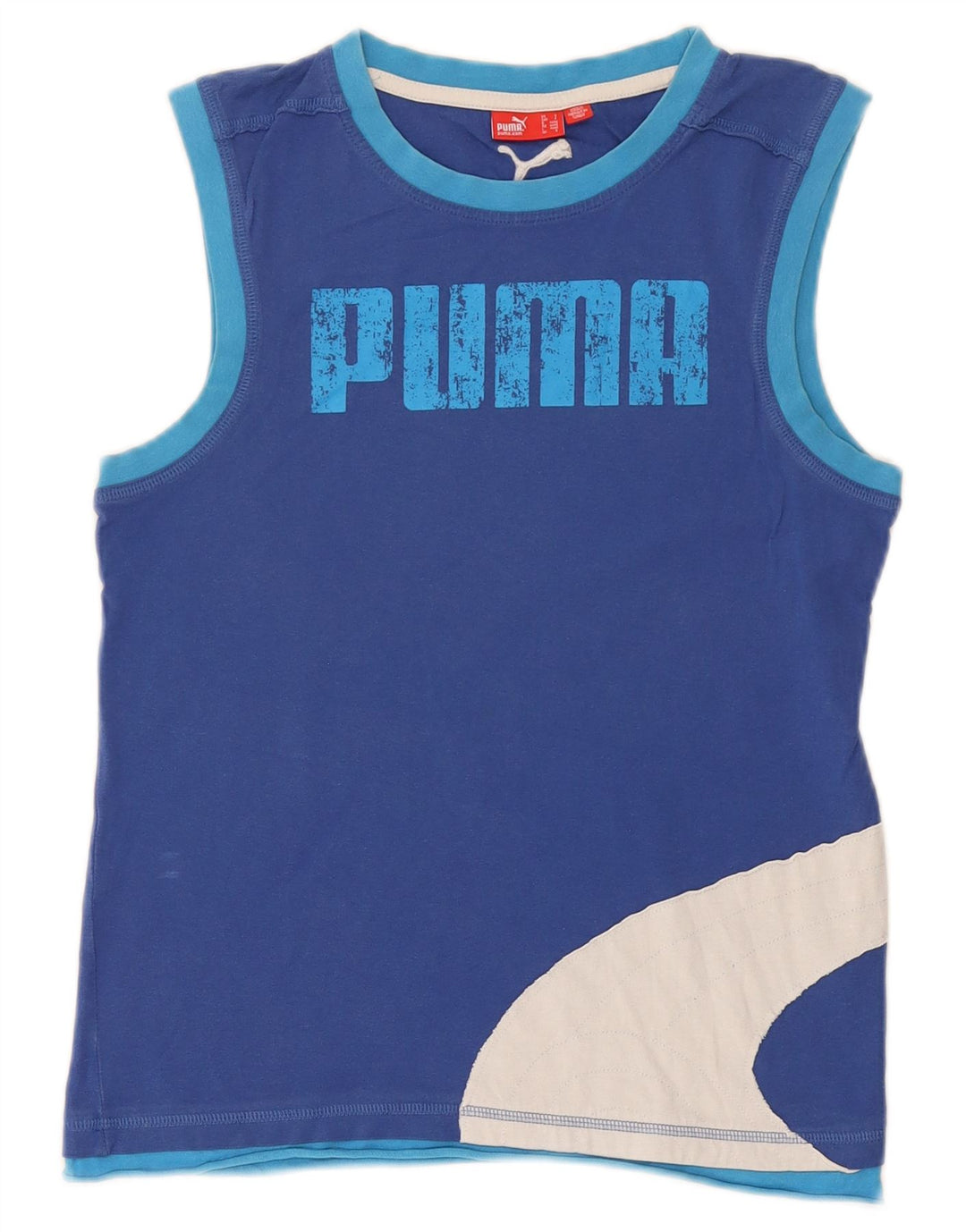 Puma Herre Grafisk Vest Top Lille Blå Colourblock Bomuld